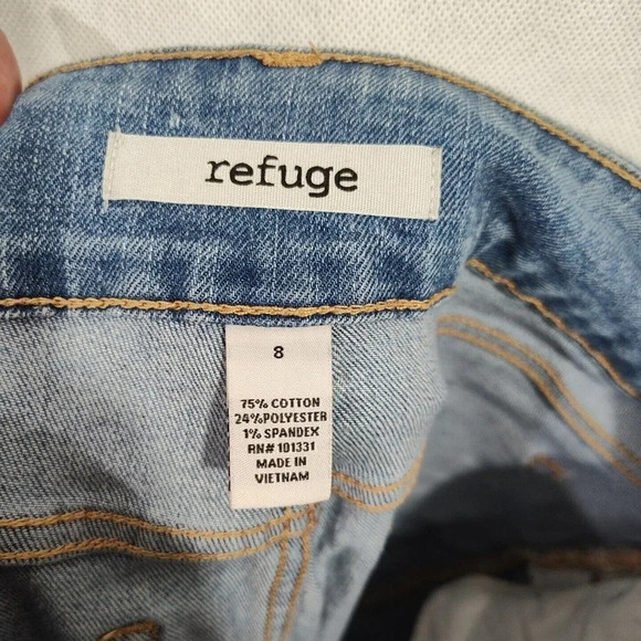 Refuge Ripped Skinny Jeans Denim Women Size 8 Blue Light Wash Distressed - Picture 4 of 5